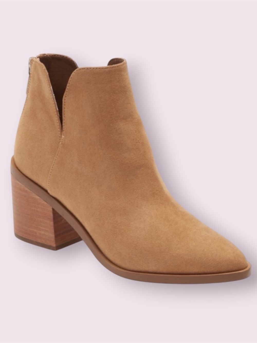 BP Brynne Bootie Faux Suede Chestnut Brown Western Boot Size 9 M